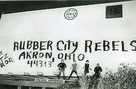 Rubber City Rebels Billboard, ca. 1970s