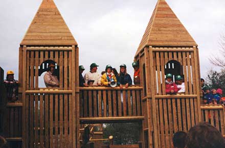 Construction of Avon Lake Play Space in Bleser Park, 1994