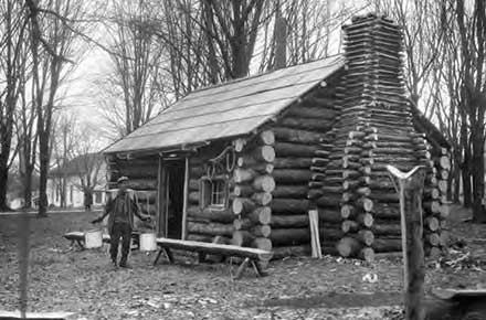 Burton's model Log Cabin Sugar Camp, 1931