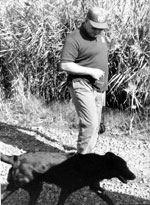Gerry Adams with dog