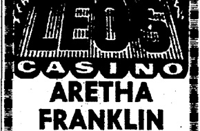 Advertisement in the Plain Dealer for Aretha Franklin's appearance at Leo's Casino, Nov. 17, 1966