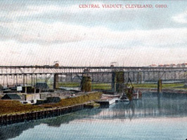 postcard of the old Central Viaduct