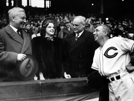 Judy Garland at the Indians home opener in 1939