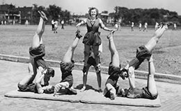 Girls' gymnastics club, 1938