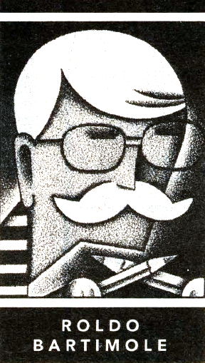 Caricature of Roldo Bartimole used with his columns for the Cleveland Edition